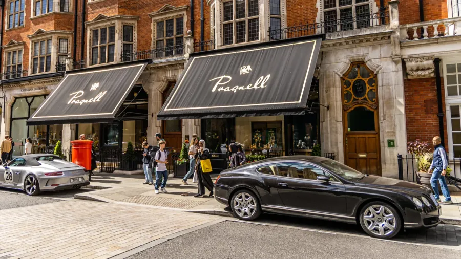 london uk  june 22 2024 pragnell jewellery store in