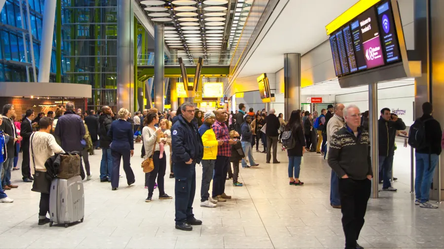 london uk  march 28 2015 inside heathrow airport