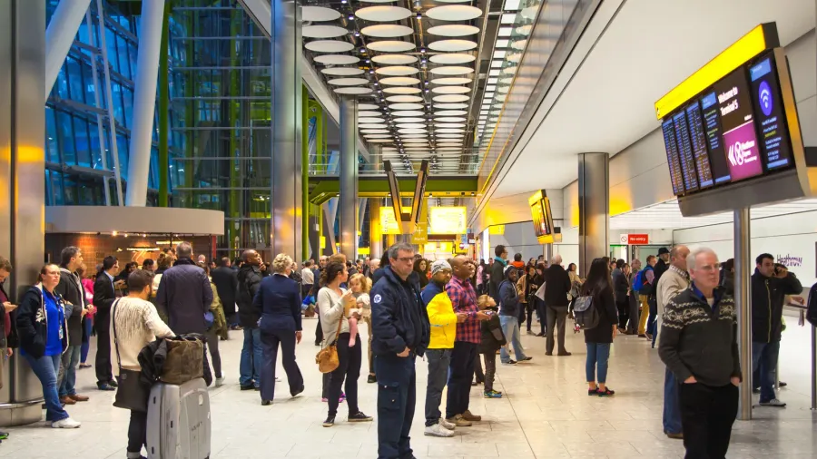 london uk  march 28 2015 inside heathrow airport