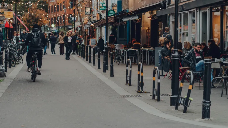london uk  october 23 2021 people on exmouth market