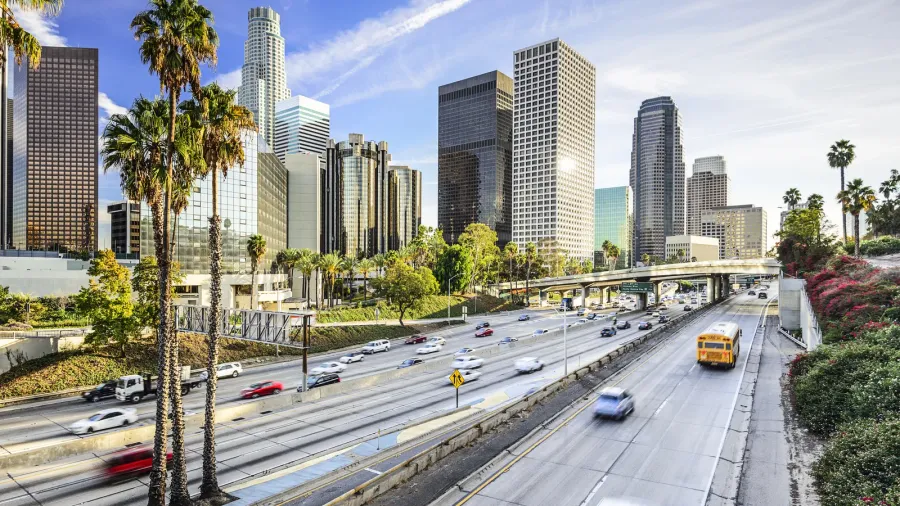 Los Angeles skyline.