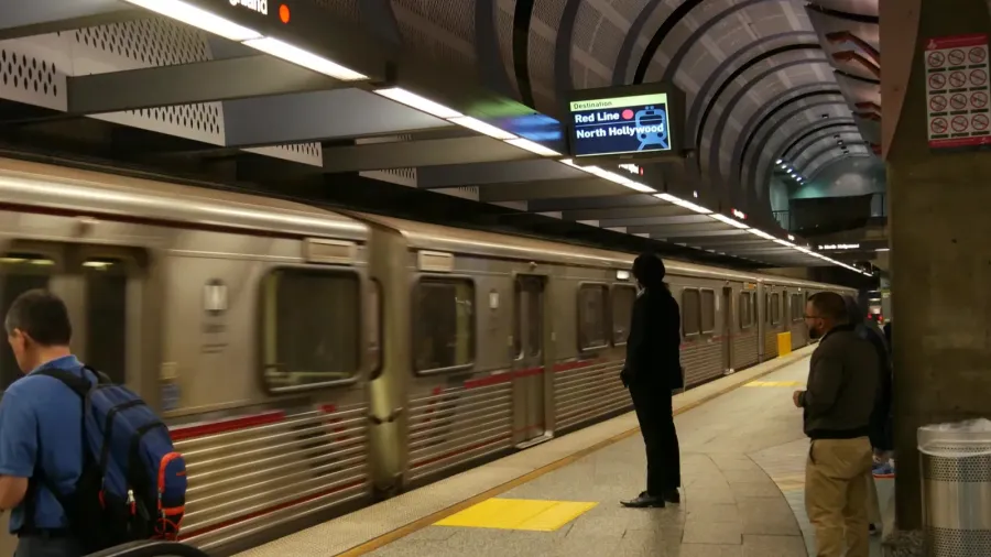 los angeles california usa  7 nov 2019 metro rail
