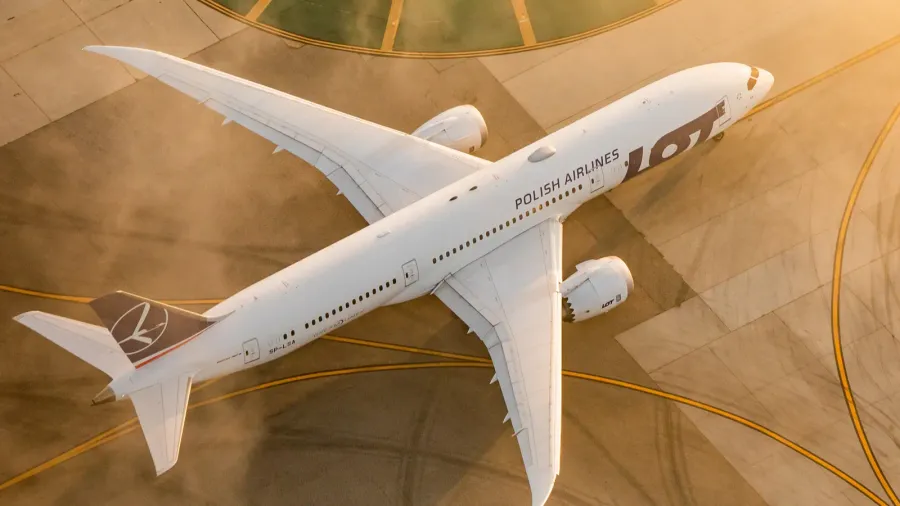 LOT Polish airline plane.