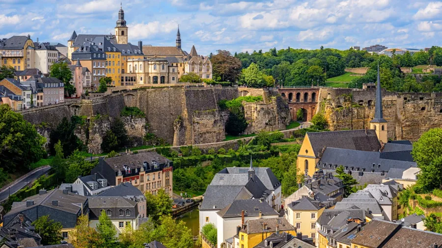 luxembourg city the capital of grand duchy of luxembourg view