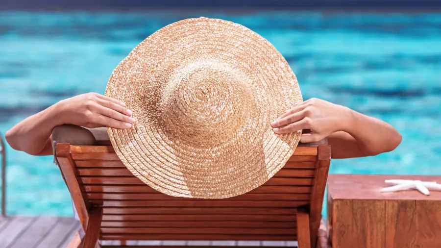 luxury female on the beach