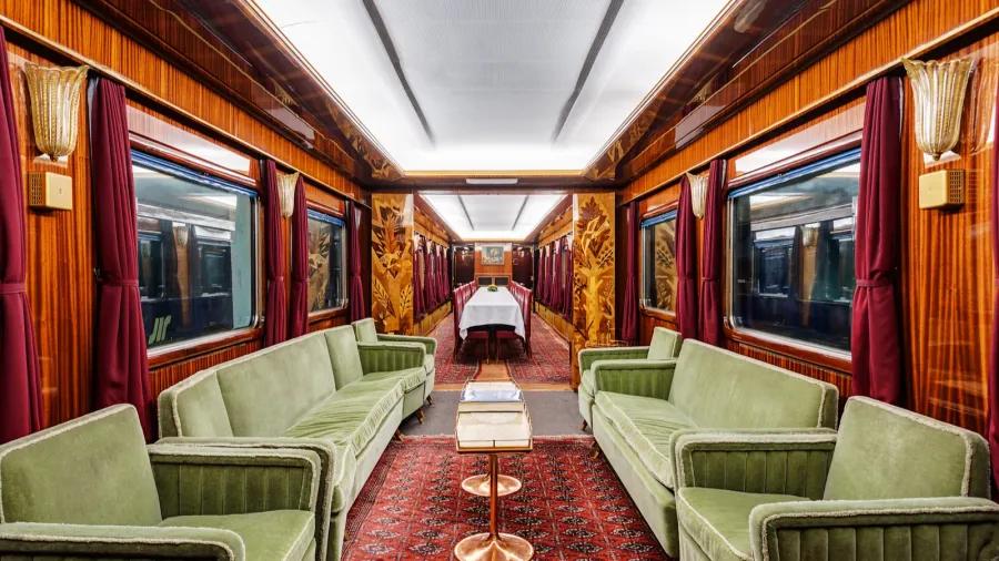 luxury old train carriage