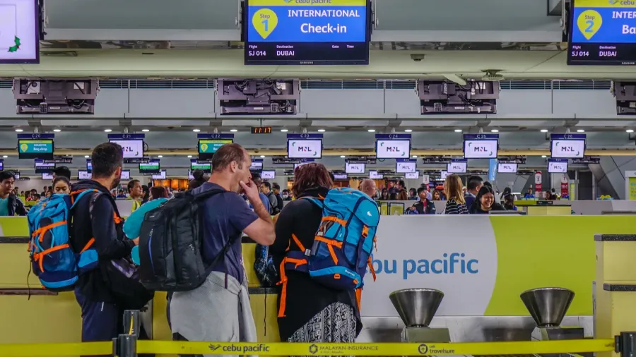 manila philippines  dec 4 2018 checkin counters at ninoy