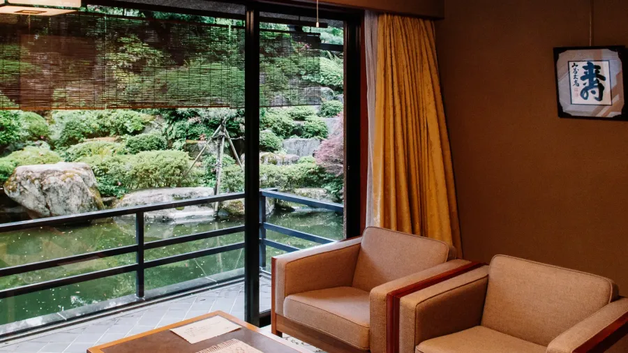 may 25 2013 gifu japan  vintage japanese hotel living