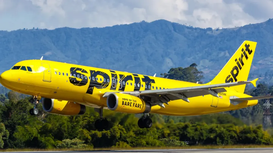 medellin colombia  january 26 2019 spirit airbus a320 airplane