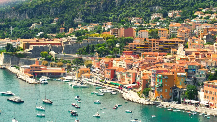 mediterranean sea villefranche french riviera sun beams