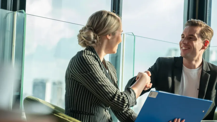 meeting and discussion conceptbusiness people communicating in officemature businessman discuss