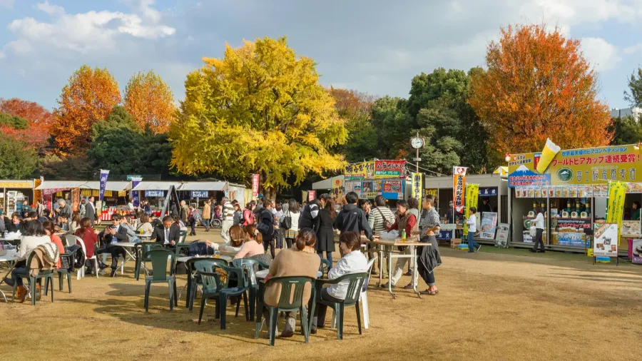 meiji shrine autumn fair in tokyo