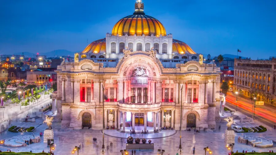 mexico city  the fine arts palace aka palacio de