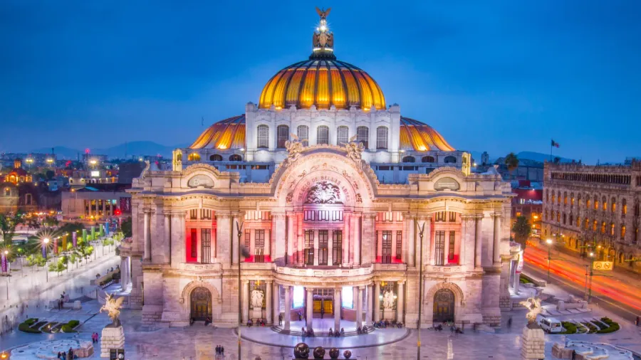 mexico city  the fine arts palace aka palacio de