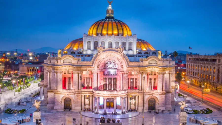 mexico city  the fine arts palace aka palacio de