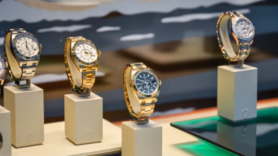 milan italy  september 21 2018 rolex store in milan
