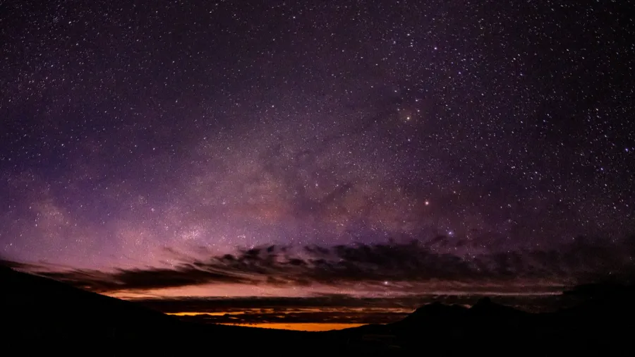 milky way rises with the sun in big bend national