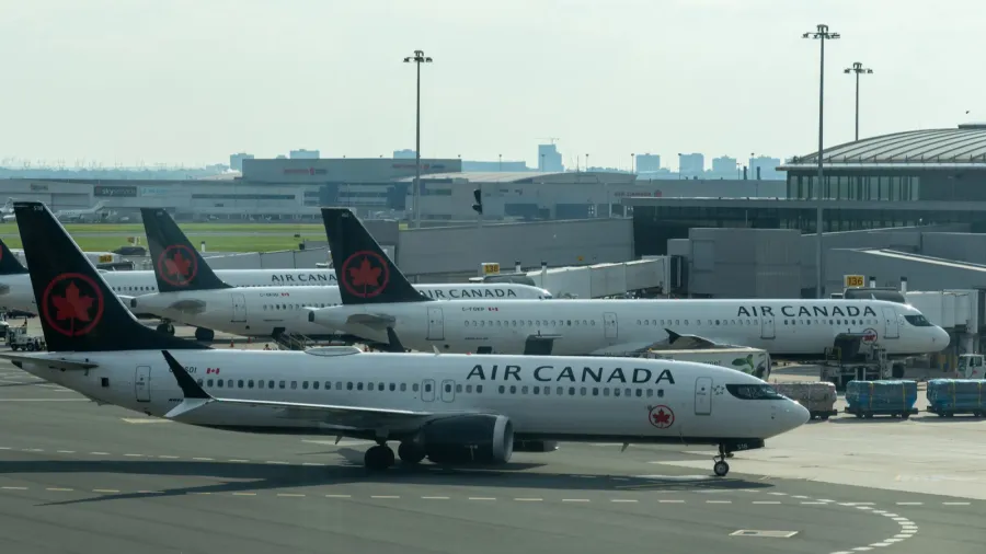 mississauga on canada  july 17 2024 air canada planes