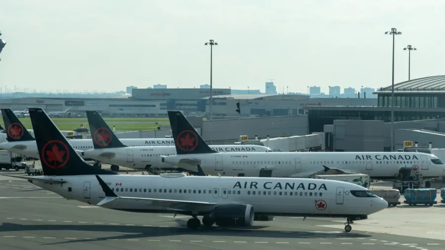 mississauga on canada  july 17 2024 air canada planes