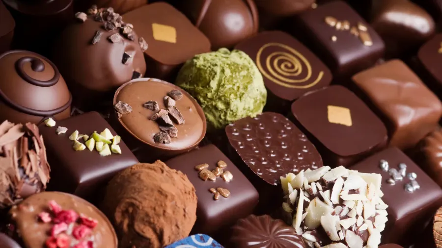 mixed luxury dark and milk chocolate truffles assorted delicious handmade