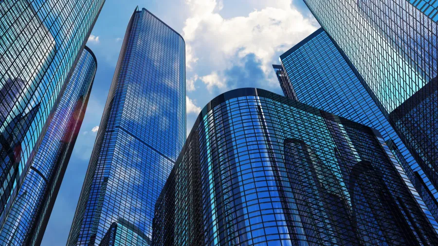 modern business buildings
