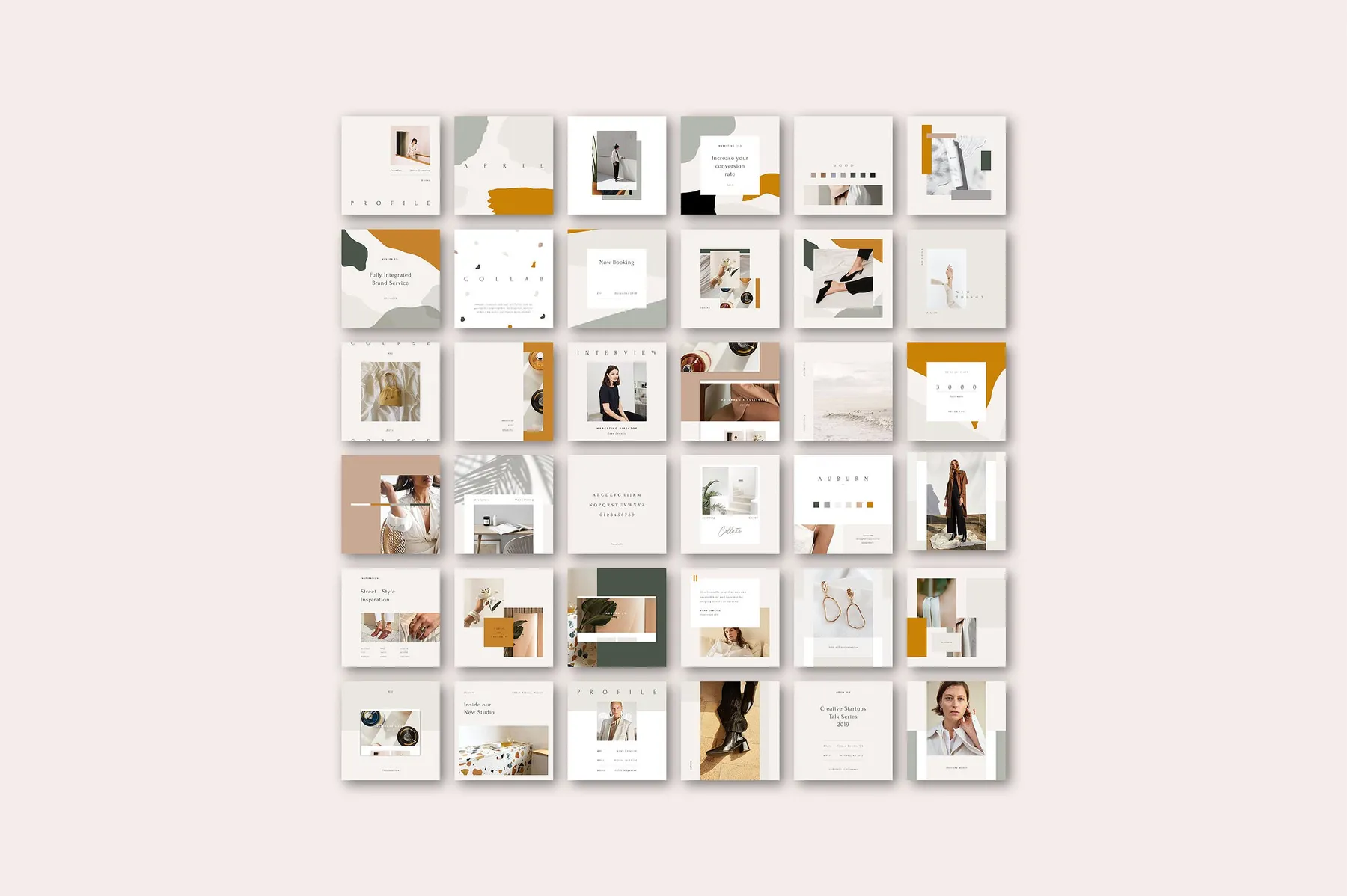 All available template designs.