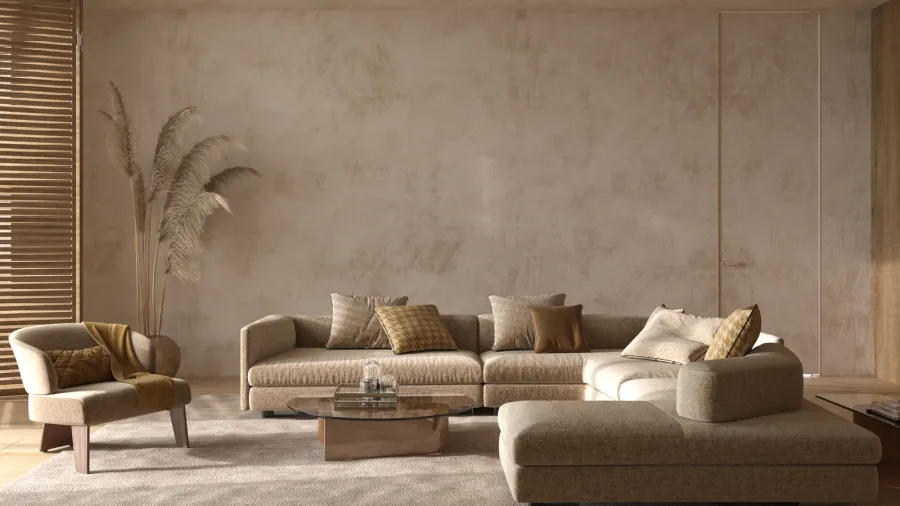 modern interior japandi style design livingroom lighting and sunny scandinavian