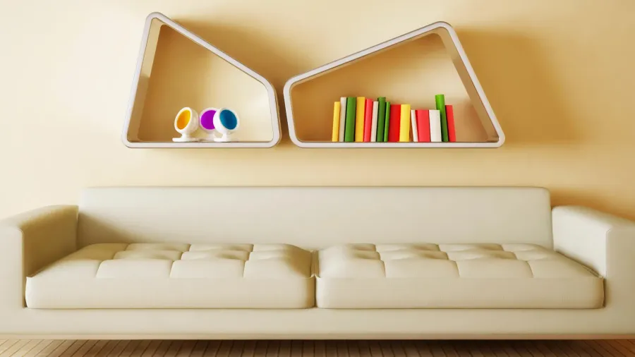modern interior room with nice furniture inside
