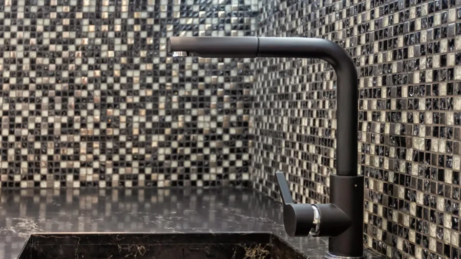 modern kitchen furniture sink from a natural stone