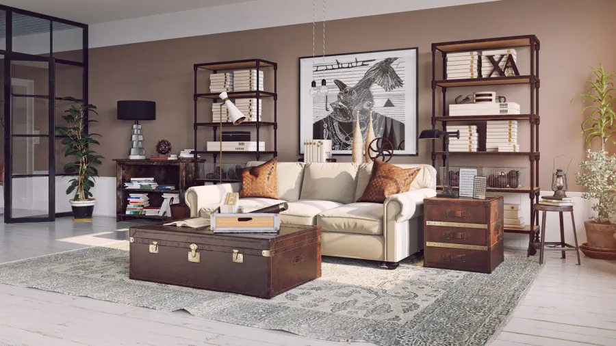 modern living room interior living design style 3d rendering