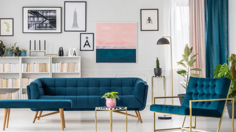 modern living room with sofa
