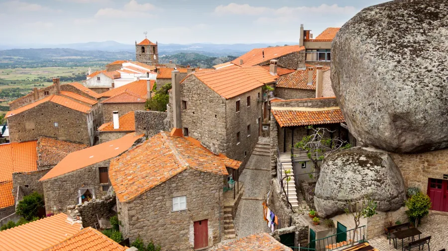 monsanto village with the bell tower  portugal  europe