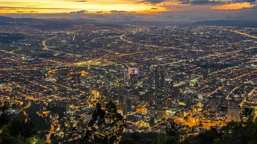 montserrate view in bogota colombia
