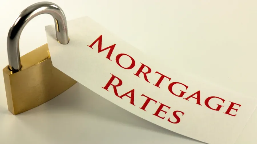 mortgage rates locked down concept