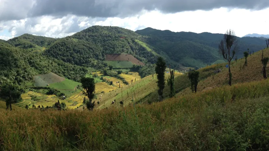 mountain landscape in the hills of northern thailand