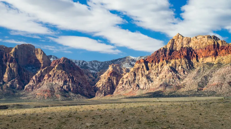 mountains along red rock canyon national conservation west of