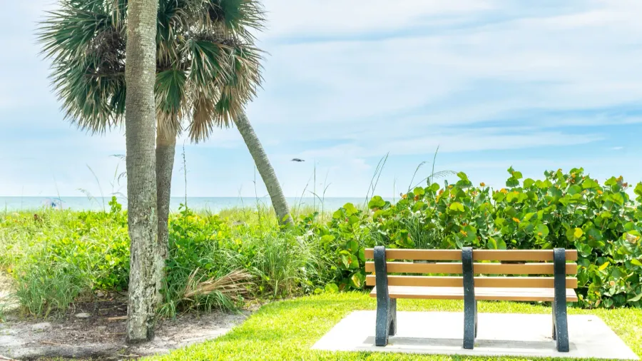 naples usa  jun 13 2018 beach rest area in