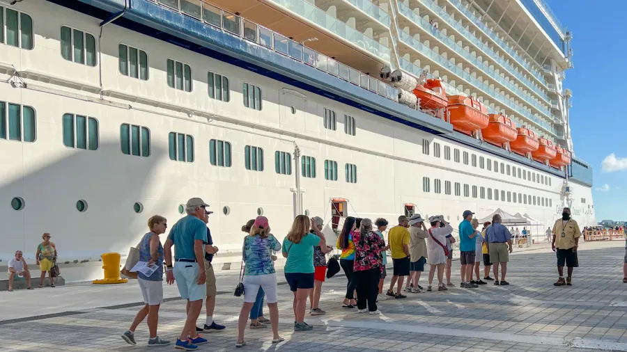 nassau bahamas  december 9 2021 people returning to their