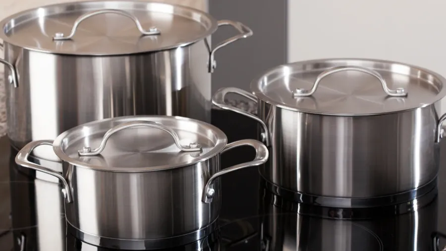 new cookware set on induction hob