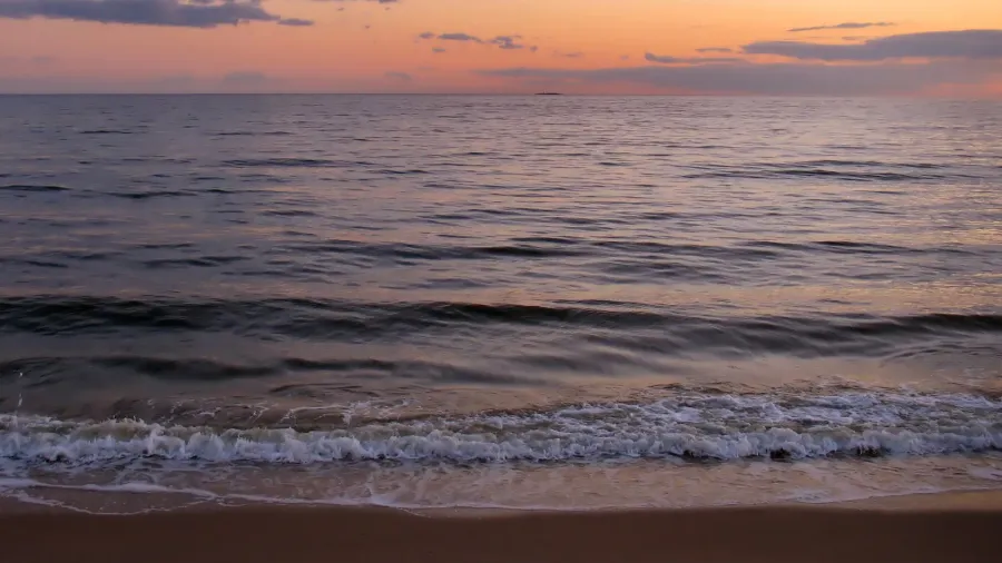 new england beach sunset