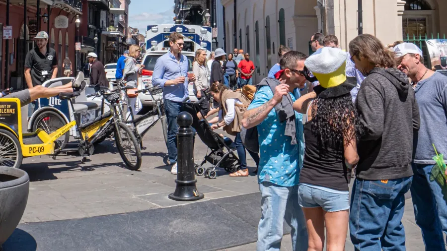 new orleans la usa  april 14 2019 people gathering