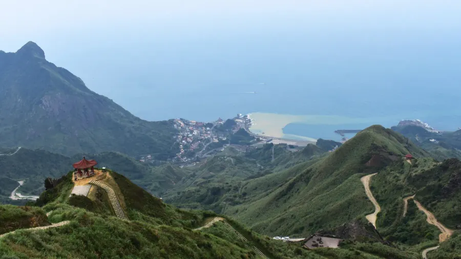 new taipei taiwan  teapot mountain hiking trail with a