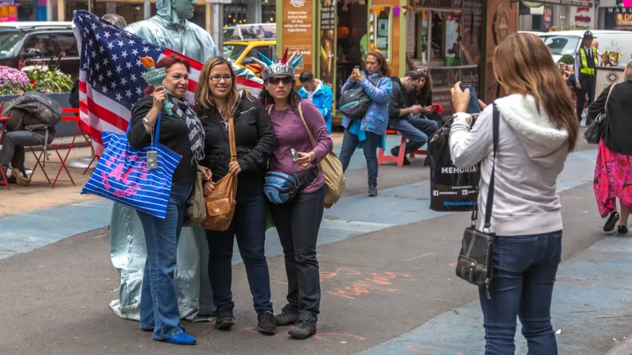 new york city ny usa  october 16 2013 tourists