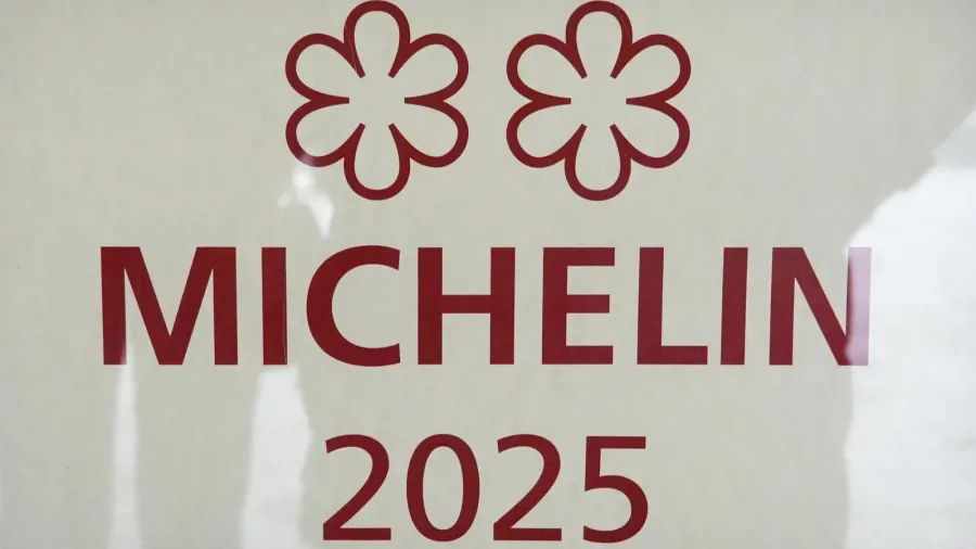new york  october 28 2025 michelin twostar 2025 signage