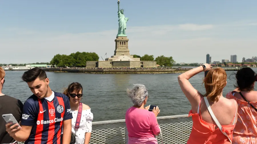 new york usa  june 09 2018 passengers of the