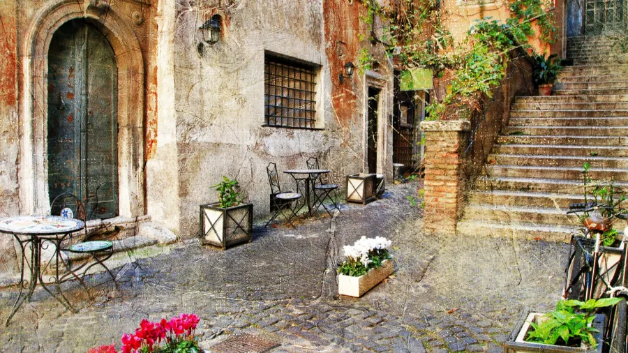 old italy streets of italy rome