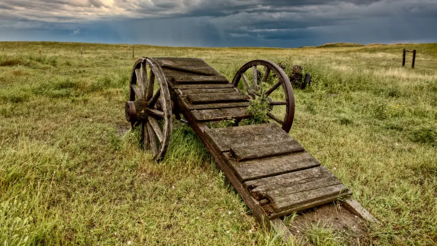 old prairie wheel cart saskatchewan