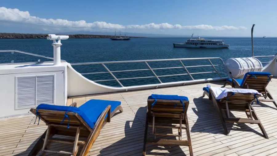 on a deck of cruise ship