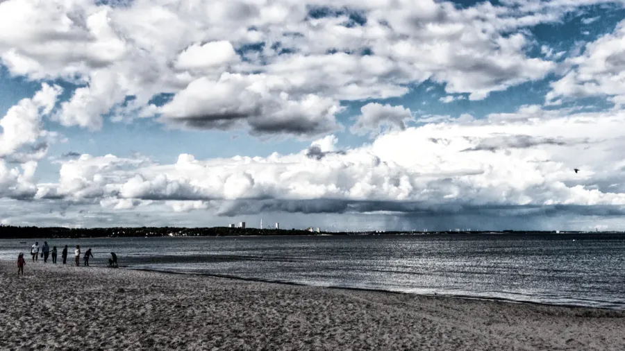 on the beach of scharbeutz