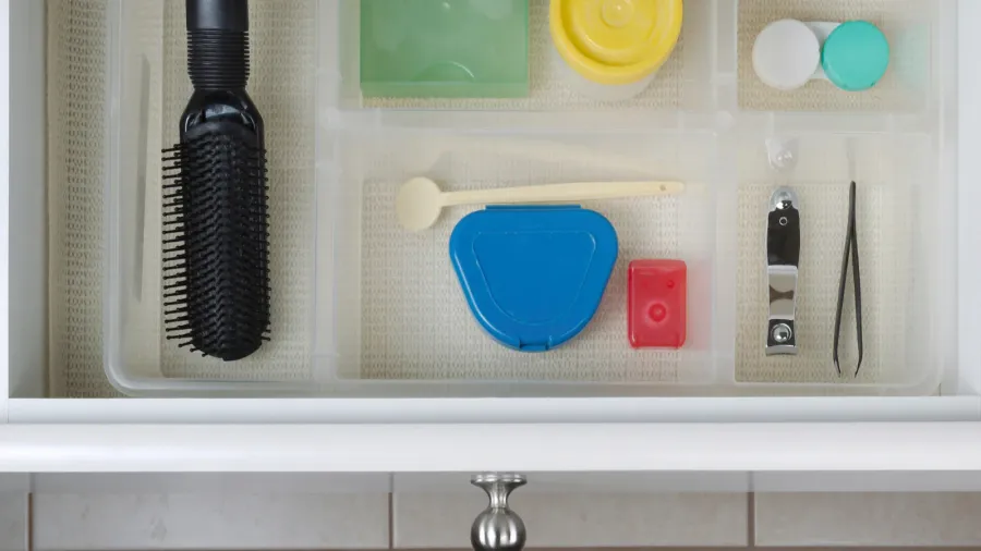 organized bathroom drawer